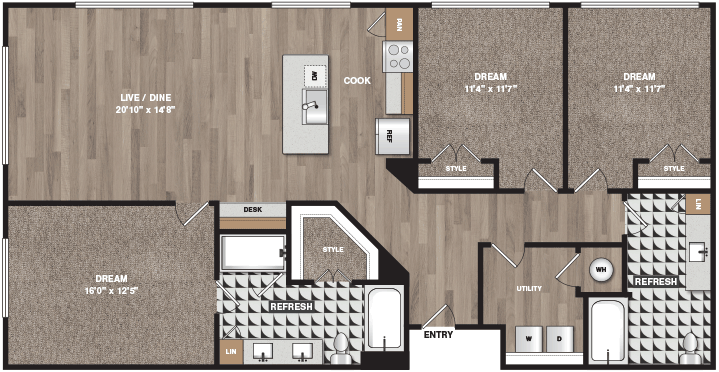 C1&nbsp;HC floorplan